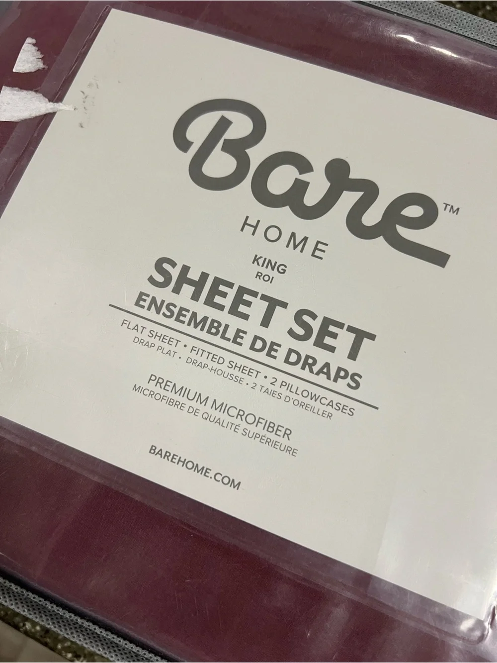 NEW Bare Home King Sheet Set 1800 Ultra-Soft Microfiber King Bed Brushed Comfort